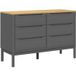 Maison Exclusive Commode Floro Gris Bois de pin massif