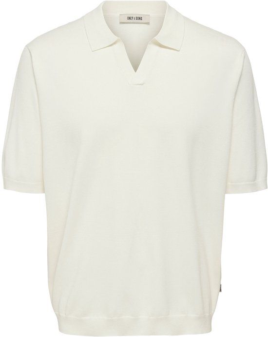 ONLY & SONS ONSWYLER LIFE RLX 12 SS SPLIT KNIT NOOS Heren T-shirt M Cloud Dancer