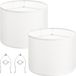 Abat-jour set de 2, dimensions 40,6 x 40,6 x 30,5 cm, incluant anneau de fixation (beige clair)
