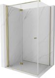 Mexen Mist-F douchecabine pliable gauche 95 x 110 cm, transparent, doré