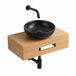 Saniclass Terra Fonteinplank - 40x25x10cm - Sandwood (licht eiken)