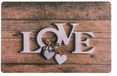Merkloos / Sans marque Placemats I love you - 29 x 44 cm - bruin - onderleggers - Tafeldecoratie met liefde sfeer - Valentijnsdag - Moederdag