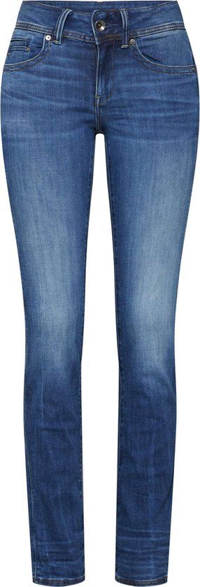 G-star Midge Mid Straight Jeans Blauw 26 / 30 Vrouw