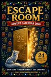 Escape Room Advent Calendar: Christmas Countdown 24 Days of Mysteries, Detective Puzzles, Secret Codes & Cryptograms