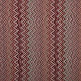 Kt KILOtela - Decostof - Jacquard stof - Gobelin - Meubelstof - Afmetingen: 100 cm lang x 280 cm breed | Zig Zag - Kastanjebruin, Blauw, Bruin ─ 1 meter