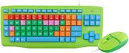 Atlantis Land E13-K606-IT Clavier Souris USB QWERTY Italien Vert