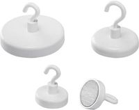 Magnetoplan Magnetische haak (Ø) 47 mm Rond Wit 10 stuk(s)