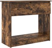 vidaXL Wandtafel met lades gerookt eikenkleurig 85,5x38,5x74,5 cm