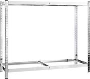 vidaXL Bandenrek 2-laags 110x40x110 cm staal zilverkleurig