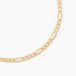 Collier Or Jaune Maille Alternée 1/3