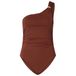 Selected Women one shoulder badpak bruin