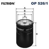 Filtron OP526/1 - Oliefilter - Schroeffilter - 3/4-16 UNF - Ø 77 mm - Hoogte 120 mm