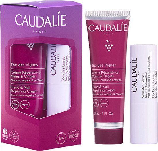 CAUDALIE Thé des Vignes Handcrème & Lippenbalsem Duo - 2 stuks - Dames