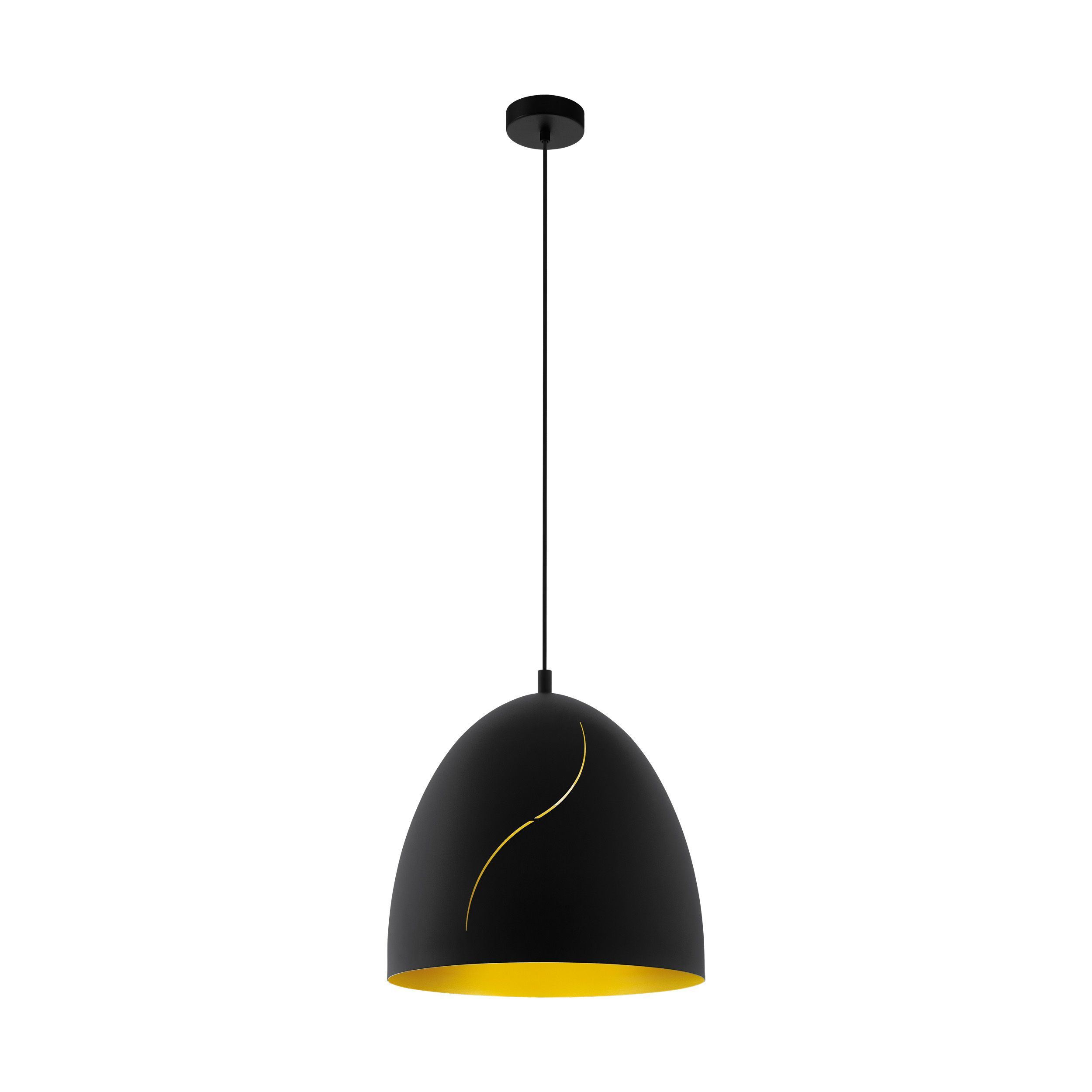 EGLO Hunningham Hanglamp - Zwart - Staal - E27 - 110cm