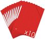 Oxford Top File+ Documentenmap, 3 flapjes, A4-formaat, elastisch, rood, 10 stuks