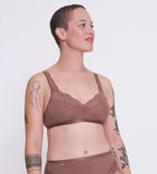 Sloggi Romance Soft Bra BH zonder beugel - Zonder vulling en niet voorgevormde kanten Bh - Zwart - Wit - 70A