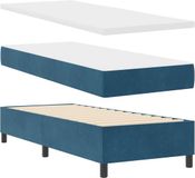 vidaXL Boxspringbed met hoofdeinde, donkerblauw, 200 x 80 cm, fluweel