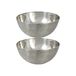 Svenska Living Kommetjes - 2x stuks - schaaltjes - mat zilver - Inox - D13 x 7 cm - serveerschalen