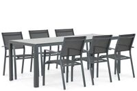 Lifestyle Garden Furniture Lifestyle Sella/Venustas 210 cm dining tuinset 7-delig