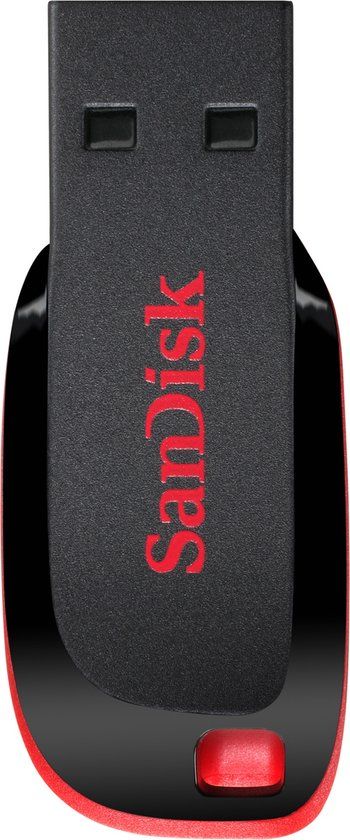 SanDisk Cruzer Blade USB Stick - 16GB - USB 2.0 - Red