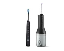 Philips Sonicare DiamondClean 9000 - Black - Electric Toothbrush with Water Flosser - HX3886/43