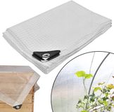 KOTARBAU® Afdekzeil, Polyethyleen, 2 x 4 m, Transparant, Met Ogen, UV-Bestendig