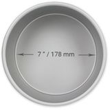 PME Professionele Geanodiseerd Aluminium Ronde Cake Pan 7 x 2 Inch, Zilver