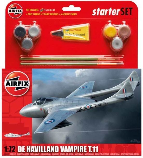 Airfix De Havilland Vampire T11 Starter Set Modelbouwpakket