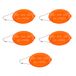 Fisura – Porte-monnaie ovale en gomme “No me da la vida” orange. Modèle rétro avec chaîne, mini portefeuille de poche unisexe, idée cadeau originale. 5 unités.