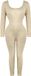 MEETYOO Corrigerende Bodysuit Dames Full Body Shapewear Naadloos Lange Mouwen Buikcorrectie Taillecorrectie Body Shaper Plus Size XL XXL 3XL 4XL Vleeskleur
