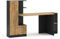 Vicco Bureau Tomy, Antraciet/Goudkleurig Eiken, 150 x 59 cm Set van 2