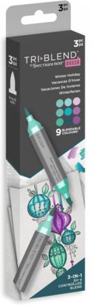 Spectrum Noir - Triblend Brush - Winter Holiday a 3 stuks