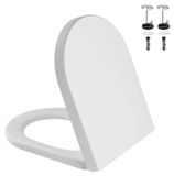 StarTech Kindertoiletbril - Vorm: D - Materiaal: Duroplast - Softclose (zachte sluiting) - Snelkoppeling, afneembaar - Verstelbare scharnieren - Wit