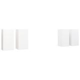 Meuble TV 4 pièces 30,5x30x60 cm bois traité blanc