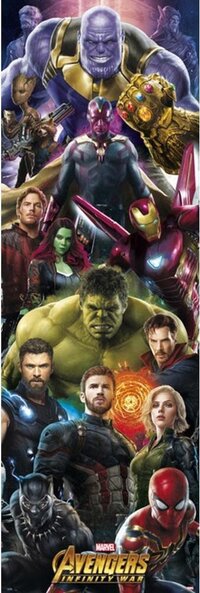 Hole in the Wall Marvel Avengers Infinity War Poster 53x158cm