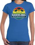 Bellatio Decorations Barcelona Zomer T-shirt / Shirt Barcelona Bikini Beach Party Dames Blauw XXL