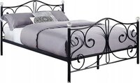 Viking Choice Metalen bedframe twijfelaar 120x200 zwart met kristal