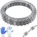 VEVOR NATO Draad 75 M (5 Rollen x 15 M) Prikkeldraad Spiraalvormige Barrièredraad Prikkeldraadomheining (0,51 Mm) Scherpe Messen en (Ca. 4 Mm) Dikke Kerndraden Gaasdraad voor Uitzonderlijke Spiraalbescherming