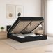 vidaXL Ottoman Bed with Mattress and Headboard Black 160 x 200 cm Fabric