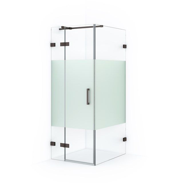 Maxaro Douchecabine Diamond 100x80cm 8mm Helder Veiligheidsglas Zwart Metaal