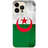 Apple iPhone 14 Pro Max Drapeau algerie Bedrukt siliconen hoesje