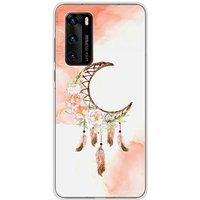 Huawei P40 dreamcatcher lune bedrukt siliconen hoesje