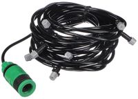 SIXTOL Garden Mist Tuinsproeislang, 10 m, flexibele irrigatieslang met 10 sproeiers, tuinirrigatie, afkoeling op warme dagen, voor broeikas, pergola, struiken, eenvoudig te gebruiken, zwart