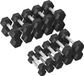 Tunturi Platinum Hexa Rubber Dumbbell Sets - (10 sets - 1 t/m 10kg) - Zwart