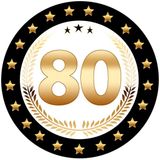 Bellatio Decorations Bierviltjes 80 jaar - 25 stuks - zwart/goud