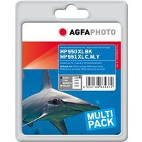 AgfaPhoto - 4-pack ink cartridges (cyan, magenta, yellow, black) - compatible - alternative for HP 950XL, 951XL, CN045AE, CN046AE, CN047AE, CN048E - for HP Officejet Pro 251dw, 276dw, 8100, 8600, 8610, 8620, 8630