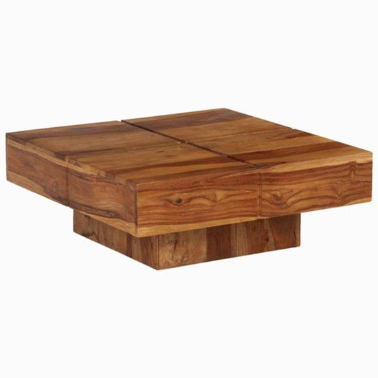 vidaXL Salontafel 80x80x30 cm massief acaciahout