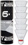 Talbot Torro Badminton Shuttles Tech 450 Wit/rood 6 Stuks