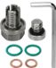 Bol Extra Grote Piggyback-aftapplug Inox Zelftappende Oliepan Draadreparatiesets met Inbussleutel O-ringpakking (M14.1-1.5x15mm)