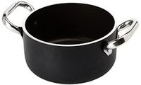 Pentole Agnelli Alblack hoge aluminium braadpan, 16 cm, zwart